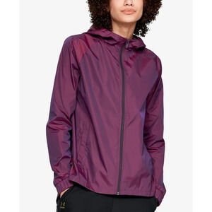 Under Armour Womens Activewear Storm Iridescent Woven Warm Up Jacket Small